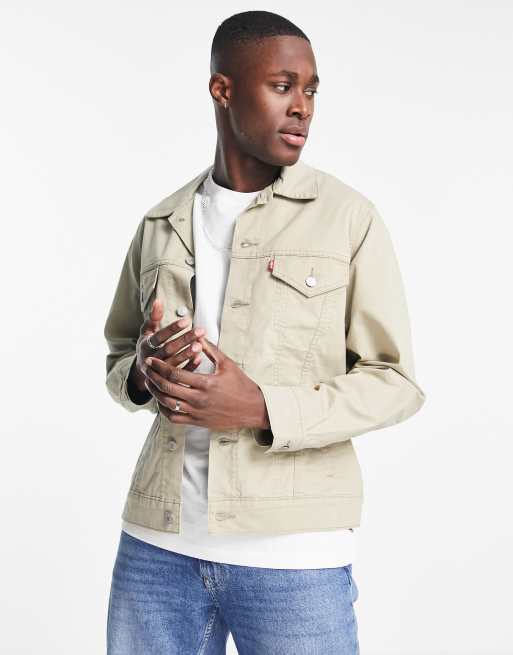 Levi's denim trucker jacket in cream | ASOS