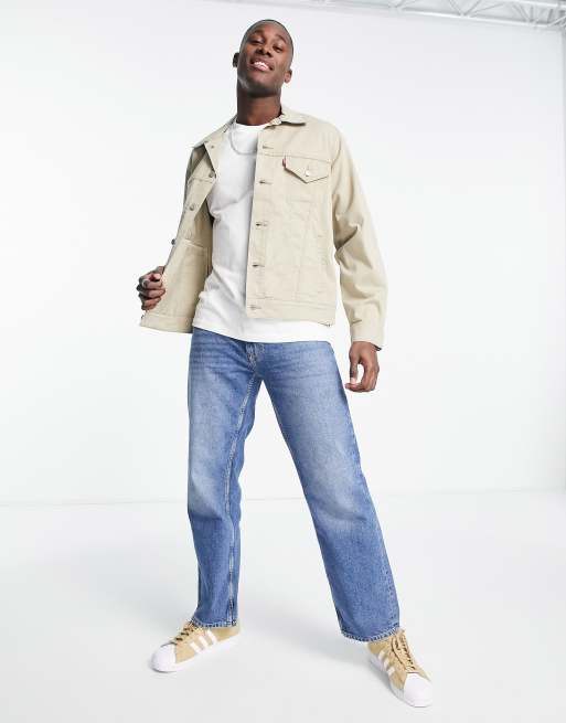 Cream clearance jeans jacket