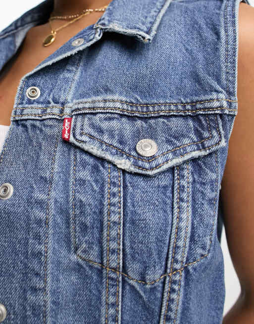 Levis denim 2025 waistcoat