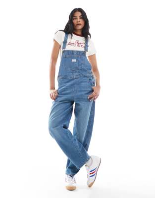 Levi's vintage fit denim dungarees in light blue