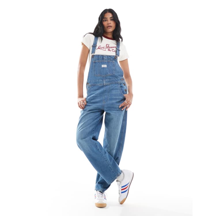 Light blue denim dungarees hotsell