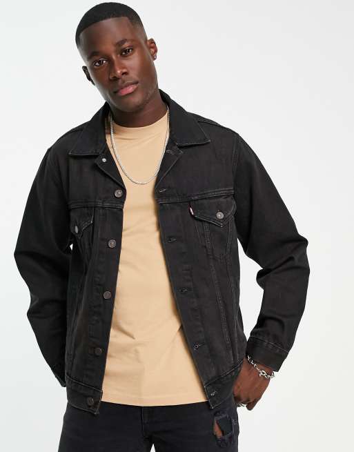 Levi's vintage fit denim trucker jacket in black | ASOS