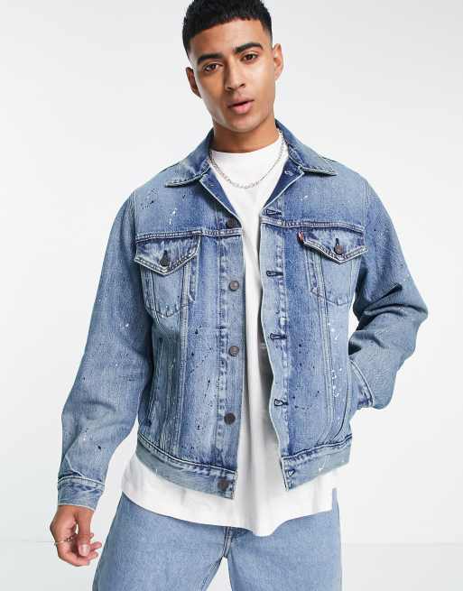 Levi's fit denim trucker jacket in blue wash ASOS