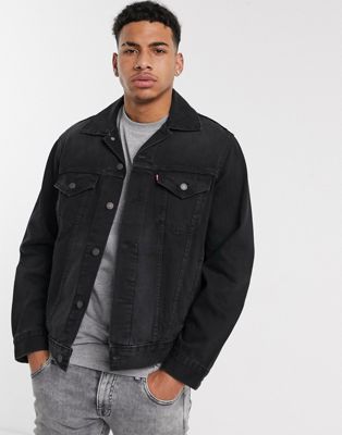 levis black trucker jacket