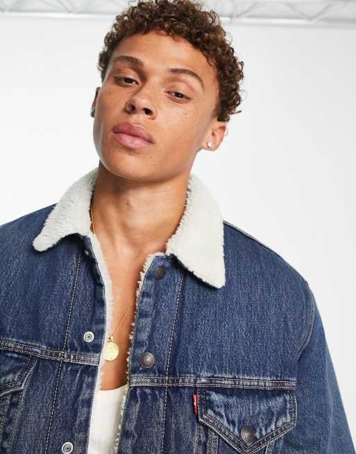 Vintage sherpa denim jacket online