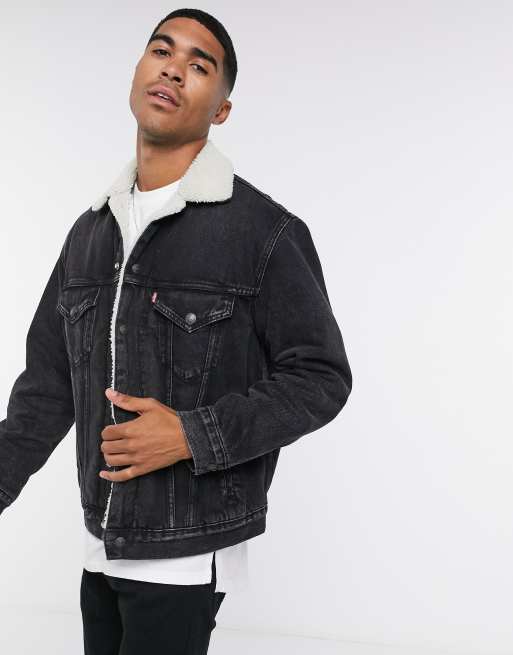 Levi's Original Sherpa Trucker Jacket - Black - M