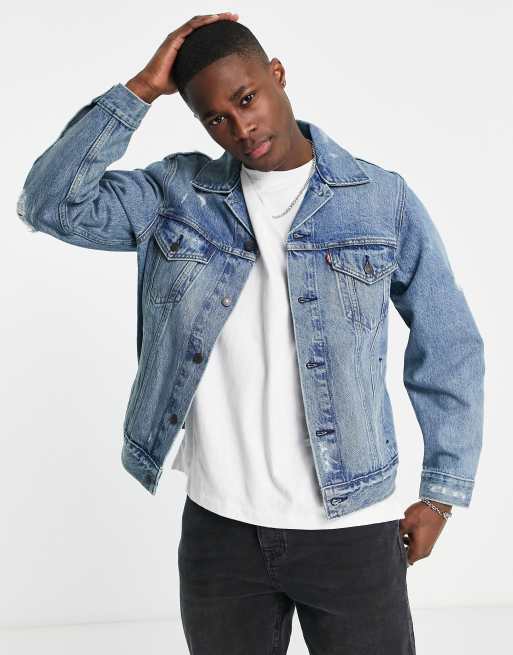 Levi's trucker jacket in blue | ASOS