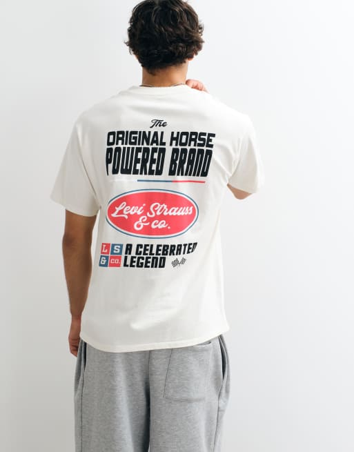 Levi's vintage grafisk t-shirt i cream, 4 av 5