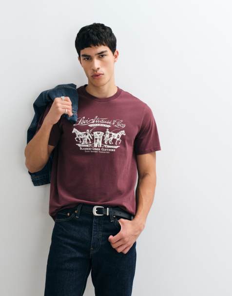 Levi's vintage grafisk t-shirt i rött - view 1
