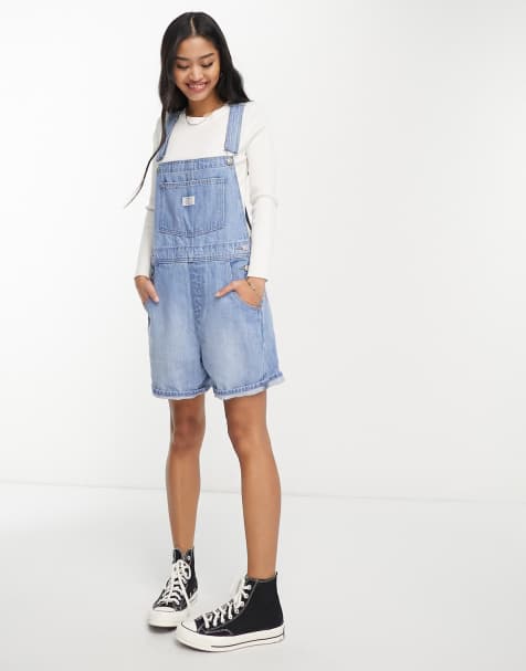 Levi's - Vintage - Korte overall in middenblauw - view 1