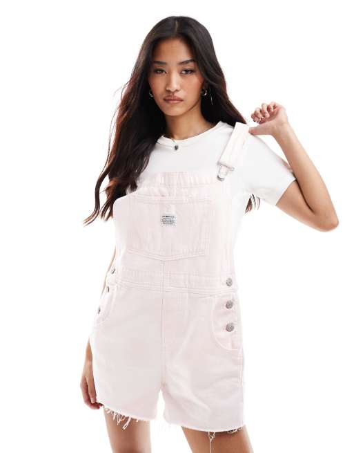 Levi's - Vintage korte tuinbroek van keperstof in wazig potpourri roze