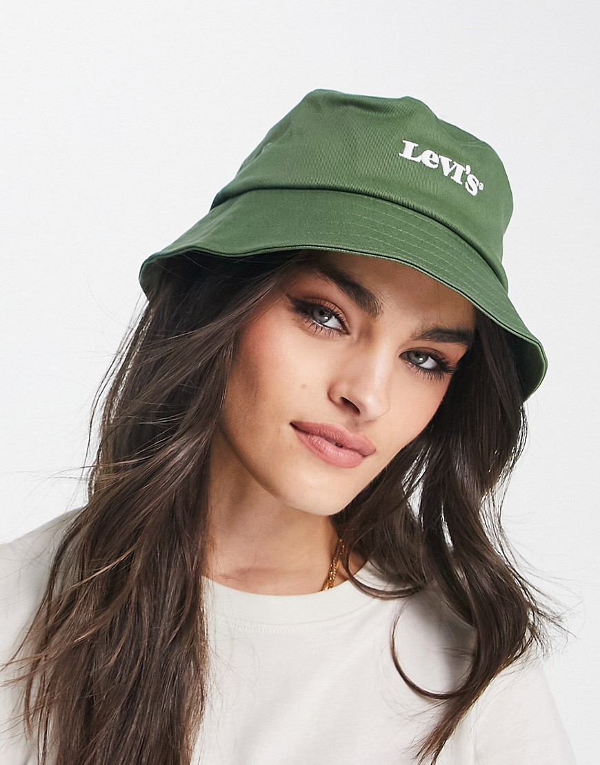 Levi’s vintage logo bucket hat in green-Black