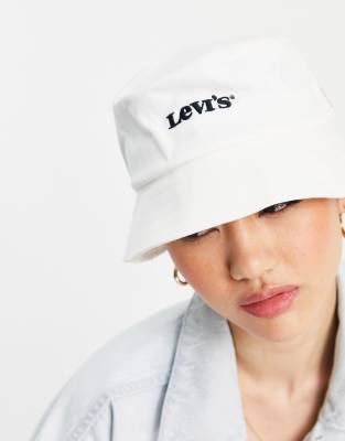 Levi's Levi's vintage logo bucket hat in white