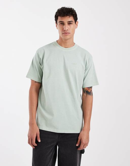 Levi's - Vintage-look garment-dyed T-shirt met rood label in lichtgroen