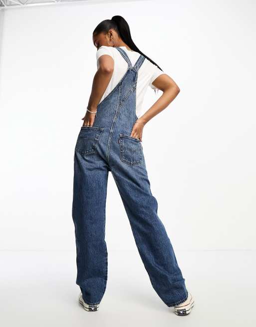 Levi s vintage overalls in dark wash blue