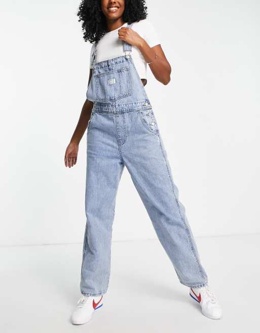 Vintage Denim Medium Wash Overalls 