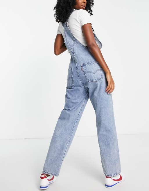 Levi s vintage overalls in light wash blue