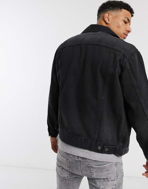 Levi s vintage oversized fit denim trucker in very black ASOS