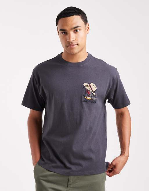 Levi's - Vintage oversized T-shirt met hoefijzer-bizonlogo in zwart