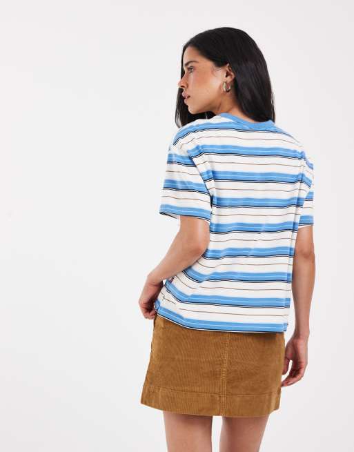 Levi's vintage randig t-shirt i blått, 4 av 4