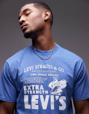 Levi's Vintage Relaxed Fit Archive Poster Print T-shirt In Blue