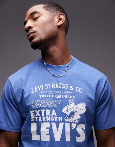 Levi's Vintage relaxed fit archive poster print T-shirt in mid blue - view 1