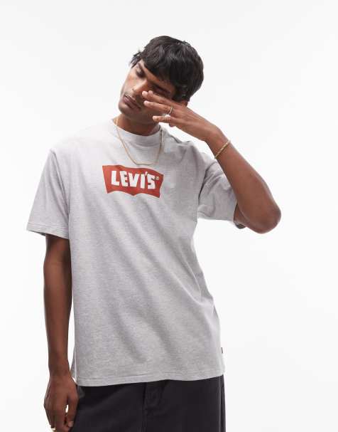 Levi's Vintage relaxed fit batwing central logo t-shirt in light grey marl - view 1