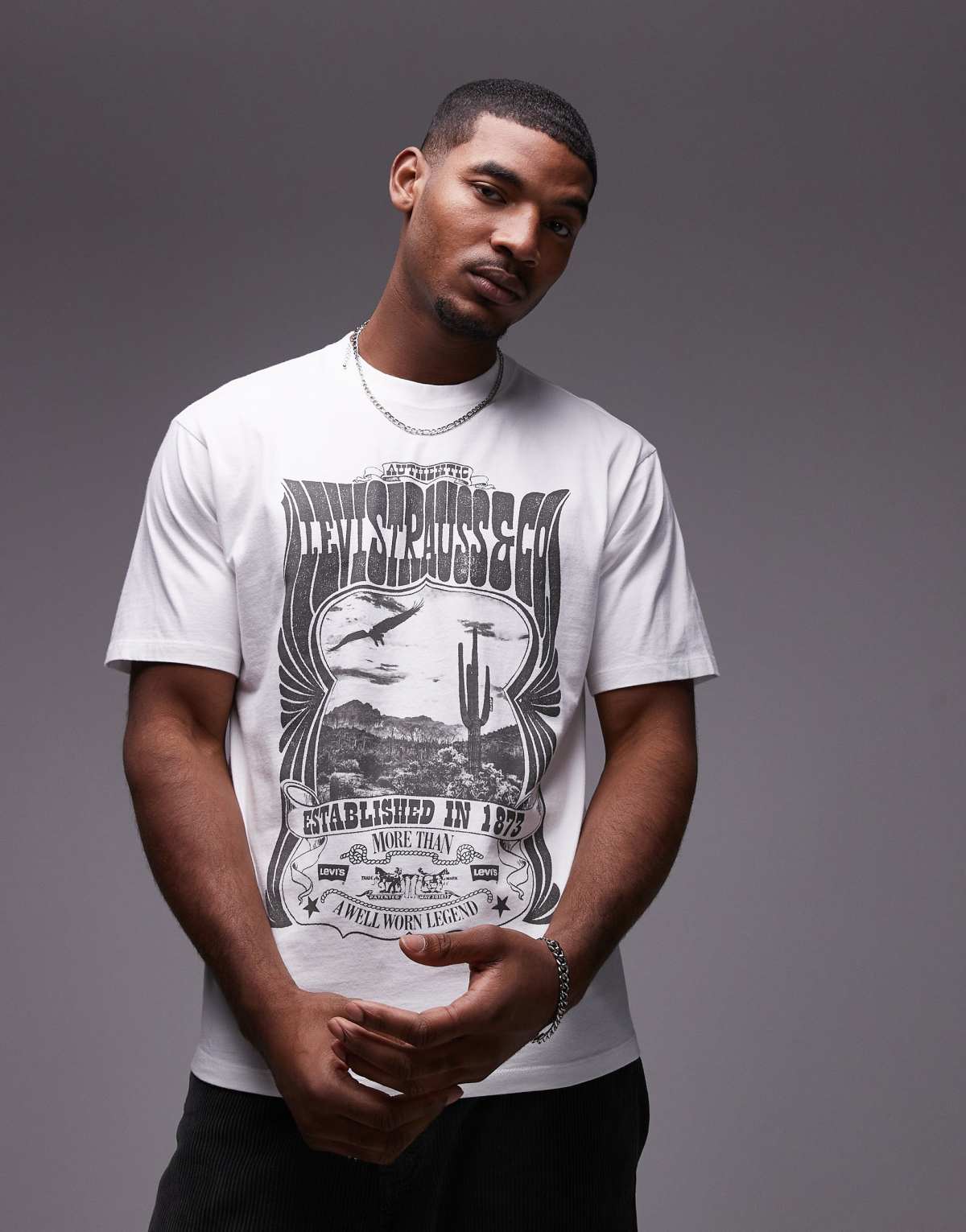 Levi's Vintage relaxed fit concert poster print t-shirt in white