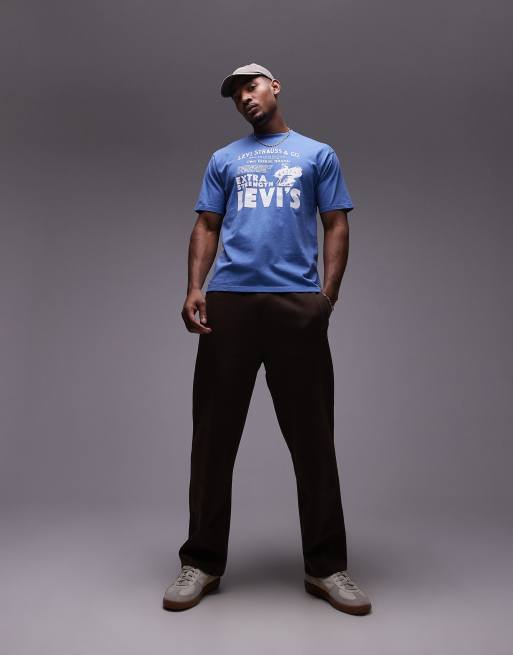 Levi's - Vintage - Ruimvallend T-shirt met archief-posterprint in middenblauw, 4 van 4