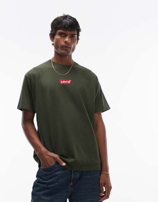 Levi's Vintage - Ruimvallend T-shirt met logo op de voorkant in donkergroen, 2 van 4