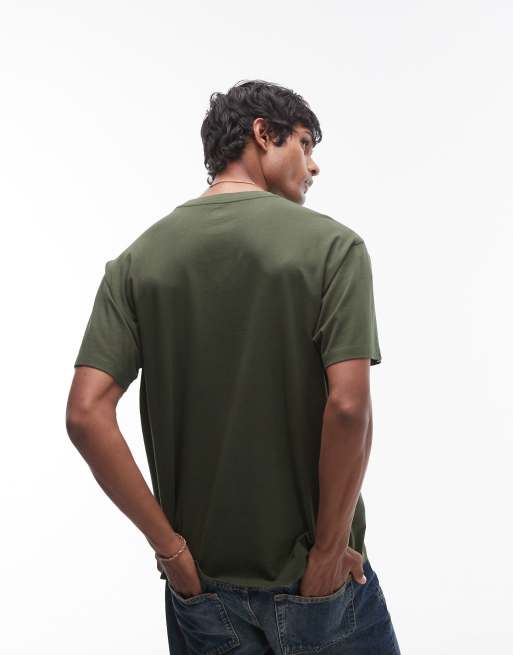 Levi's Vintage - Ruimvallend T-shirt met logo op de voorkant in donkergroen, 4 van 4