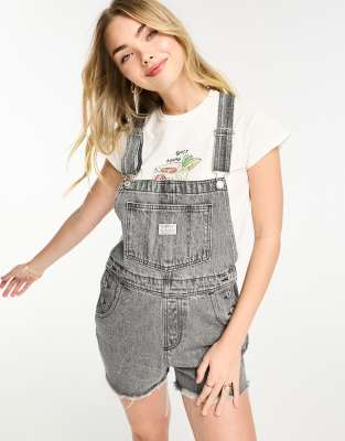 Short on sale black dungarees