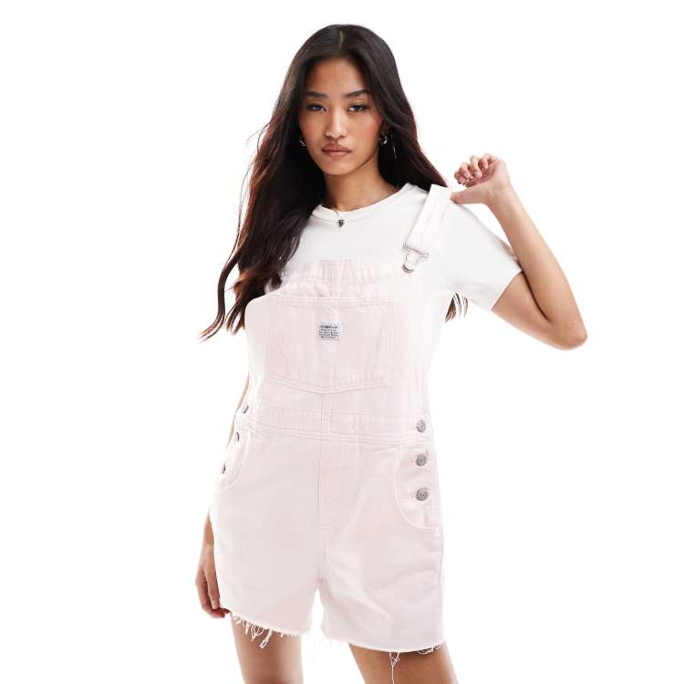 Levi s vintage shortall twill short dungarees in misted potpourri pink ASOS
