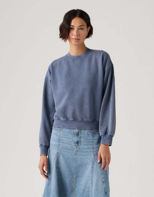 Levi's - Vintage - Sweat coupe carrée - Bleu