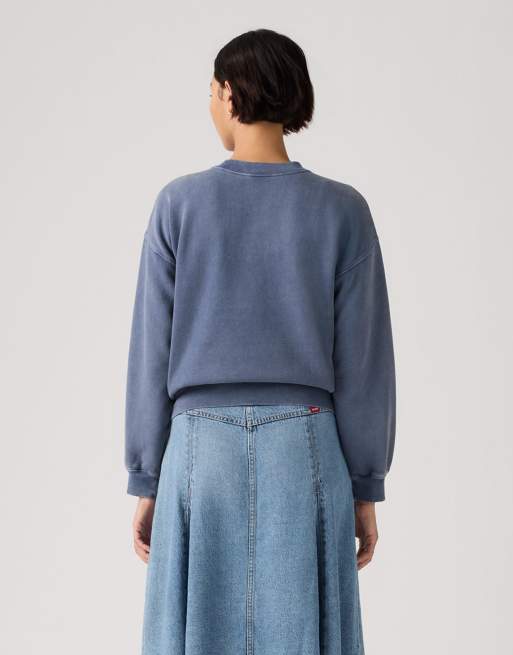 Levi's - Vintage - Sweat coupe carrée - Bleu, 2 de 4