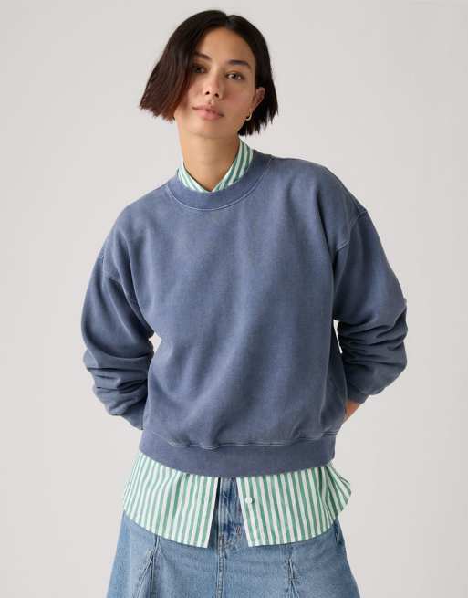 Levi's - Vintage - Sweat coupe carrée - Bleu, 4 de 4