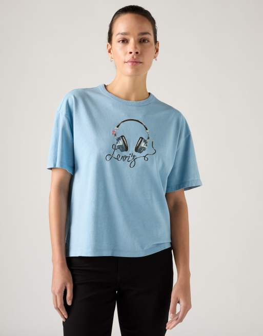 Levi's - Vintage - T-shirt à imprimé graphique - Bleu, 3 de 4