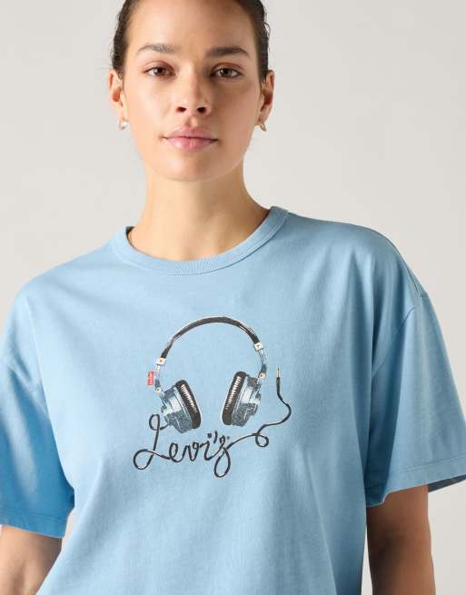 Levi's - Vintage - T-shirt à imprimé graphique - Bleu, 4 de 4