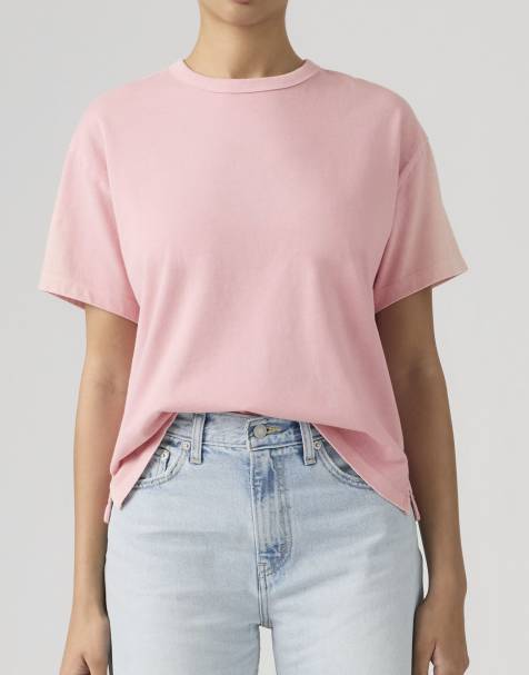 Levi's Vintage - T-shirt a maniche corte rosa tinta in capo - view 1