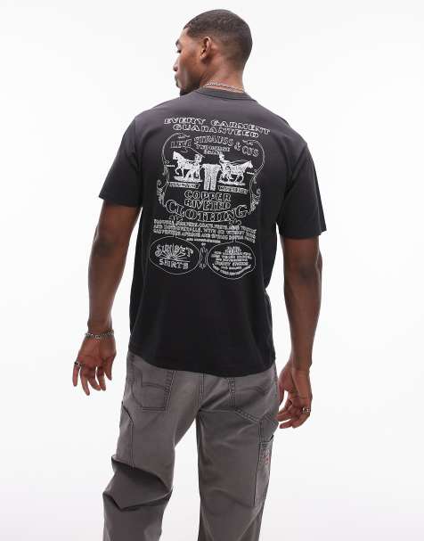Levi's - Vintage - T-shirt décontracté à imprimé affiche d'archive chevaux au dos - Noir - view 1