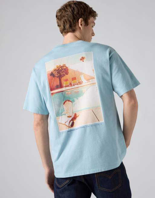 Levi's Vintage - T-shirt in cotone blu con grafica, 2 di 4