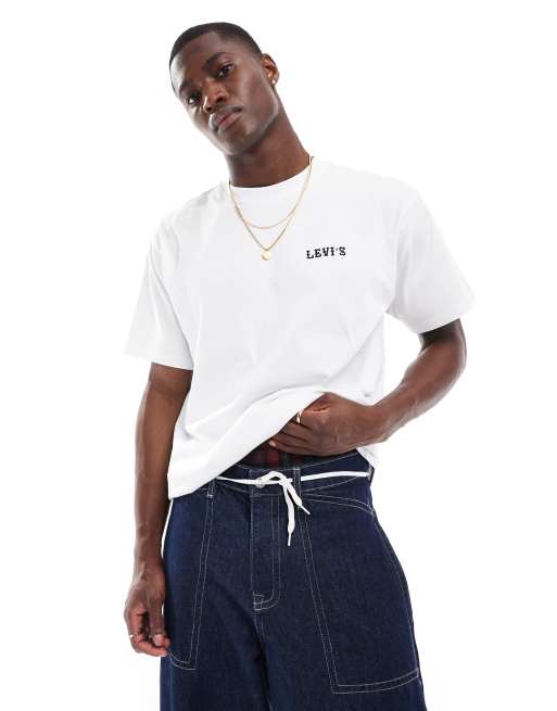 Levi's – Vintage-T-Shirt in Weiß mit Oversize-Schnitt und Adler-Logoprint auf dem Rücken, 2 von 4