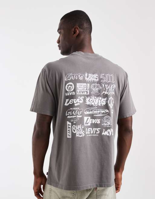 Levi's vintage t-shirt med grafiskt tryck i grått