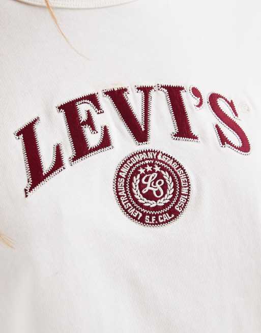 Levi's vintage t-shirt med grafiskt tryck i vitt, 3 av 4
