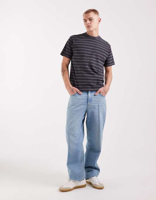 Levi's - Vintage T-shirt met rode tab in zwarte streep, 2 van 5