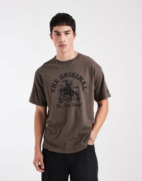 Levi's vintage western grafisk T-shirt i brun - view 1