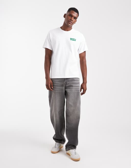 Levi's – Vit, avslappnad t-shirt med "field trip"-tryck baktill, 2 av 5