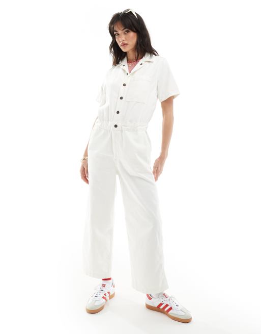 Levi's – Vit jumpsuit med korta ärmar