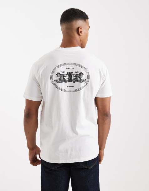 Levi's – Vit t-shirt i vintage oversize med logga med två hästar baktill - view 1