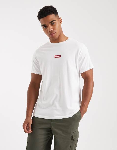 Levi's – Vit t-shirt med centrerad liten logga - view 1